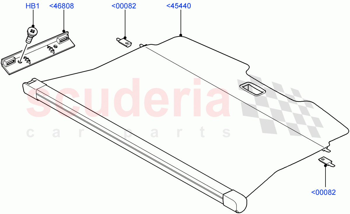 Load Compartment Trim (Package Tray) ((V) TO9A999999) of Land Rover Land Rover Range Rover Sport (2005-2009) [2.7 Diesel V6]