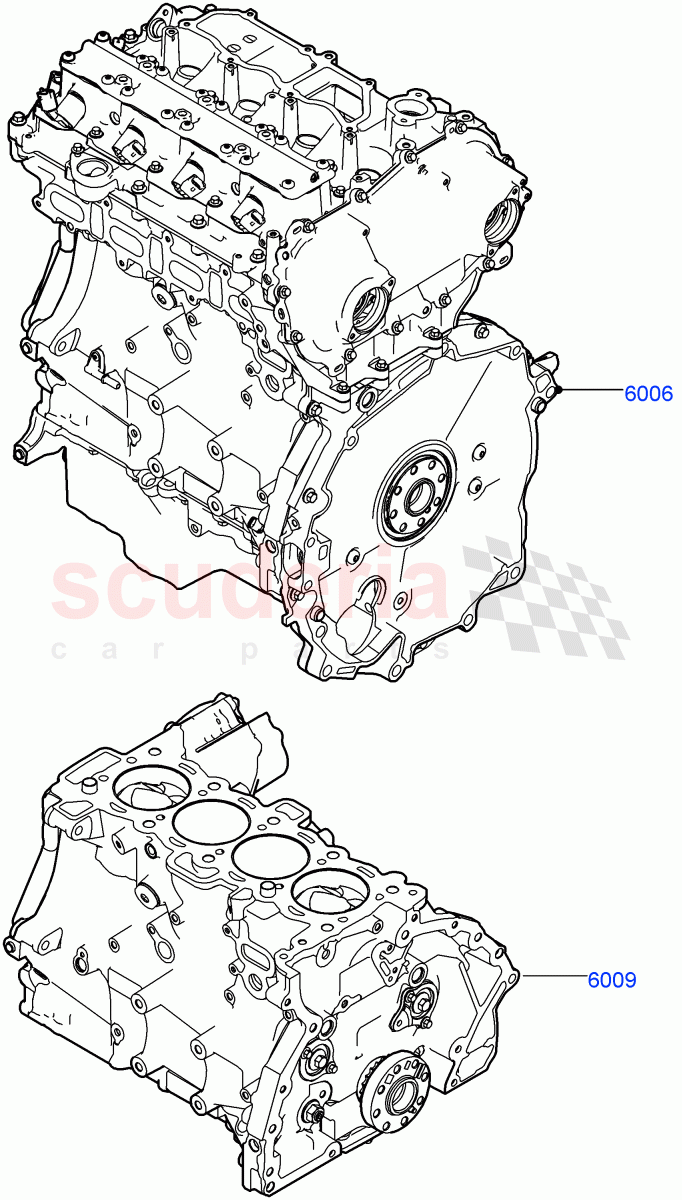 Service Engine And Short Block (2.0L AJ20P4 Petrol Mid PTA, Changsu (China)) of Land Rover Land Rover Discovery Sport (2015+) [2.0 Turbo Petrol AJ200P]