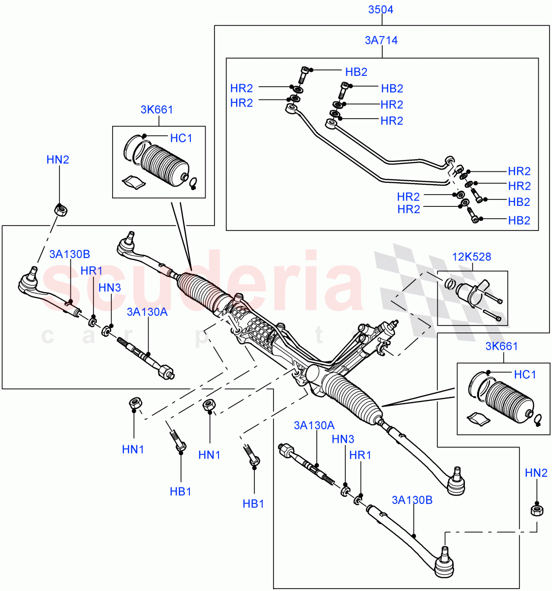 Steering Gear ((V) FROMAA000001) of Land Rover Land Rover Range Rover (2010-2012) [3.6 V8 32V DOHC EFI Diesel]