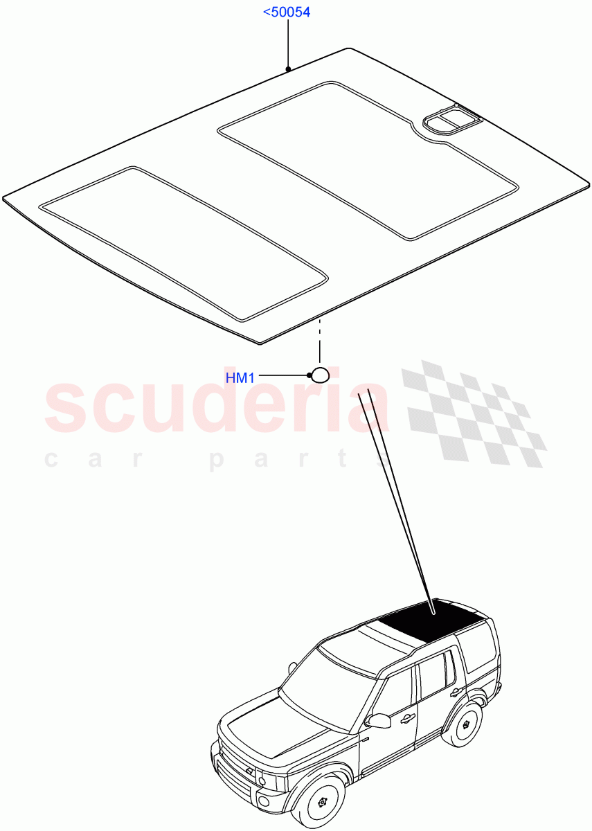 Roof - Glass (Power Tilt/Slide Sun Roof) ((V) FROMAA000001) of Land Rover Land Rover Discovery 4 (2010-2016) [5.0 OHC SGDI NA V8 Petrol]