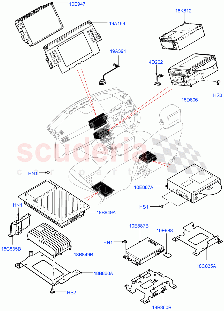 Audio Equipment - Original Fit (Halewood (UK)) ((V) TOKH999999) of Land Rover Land Rover Discovery Sport (2015+) [2.2 Single Turbo Diesel]