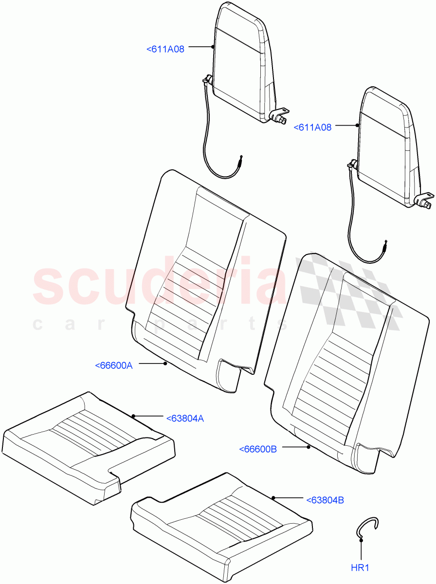 Rear Seat Covers (Row 3) (Windsor Leather, Halewood (UK), Third Row Dual Individual Seat) ((V) TOKH999999) of Land Rover Land Rover Discovery Sport (2015+) [2.0 Turbo Petrol GTDI]