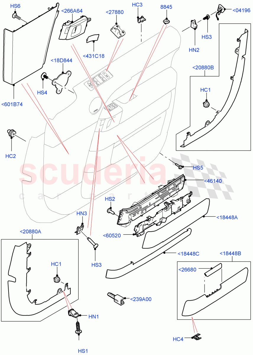 Front Door Trim Installation of Land Rover Land Rover Range Rover Sport (2014+) [5.0 OHC SGDI SC V8 Petrol]