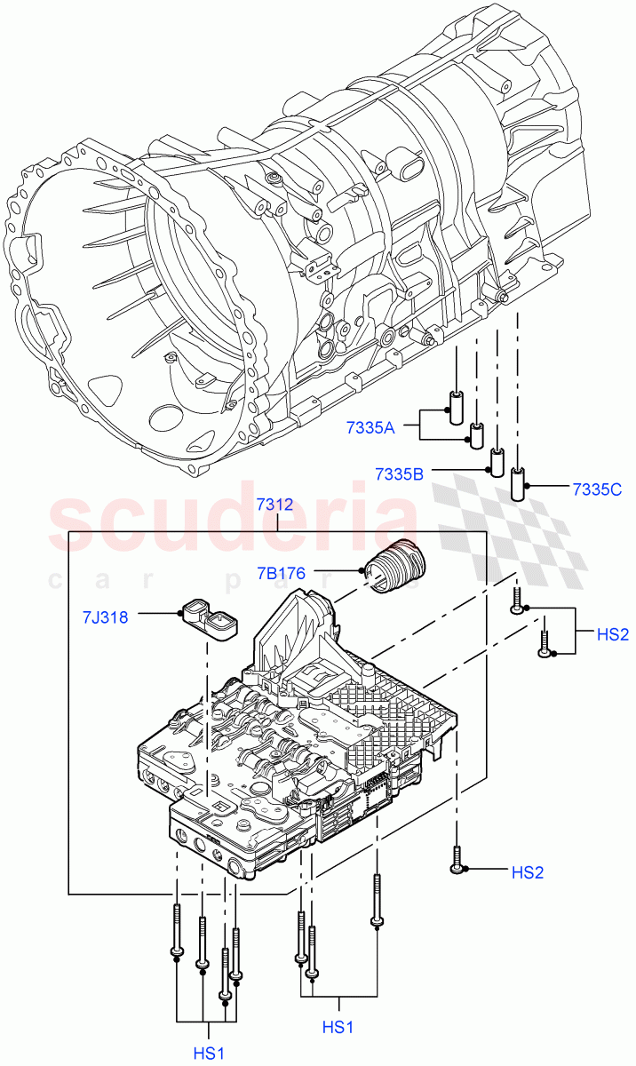 Valve Body - Main Control & Servo's (3.6L V8 32V DOHC EFi Diesel Lion, 6 Speed Auto ZF 6HP26 Steptronic, Cologne V6 4.0 EFI (SOHC), Lion Diesel 2.7 V6 (140KW)) ((V) FROMAA000001) of Land Rover Land Rover Range Rover (2010-2012) [4.4 DOHC Diesel V8 DITC]