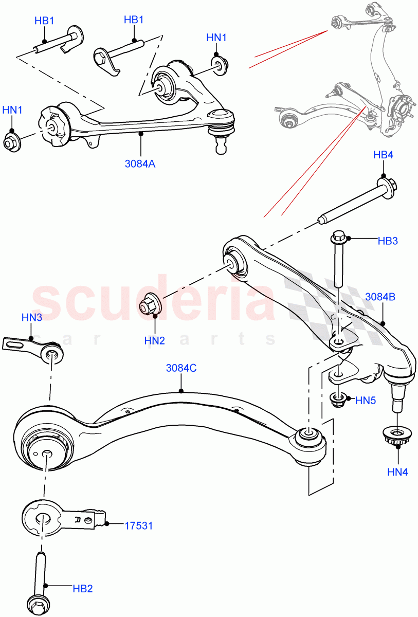 Front Suspension Arms of Land Rover Land Rover Range Rover Velar (2017+) [5.0 OHC SGDI SC V8 Petrol]