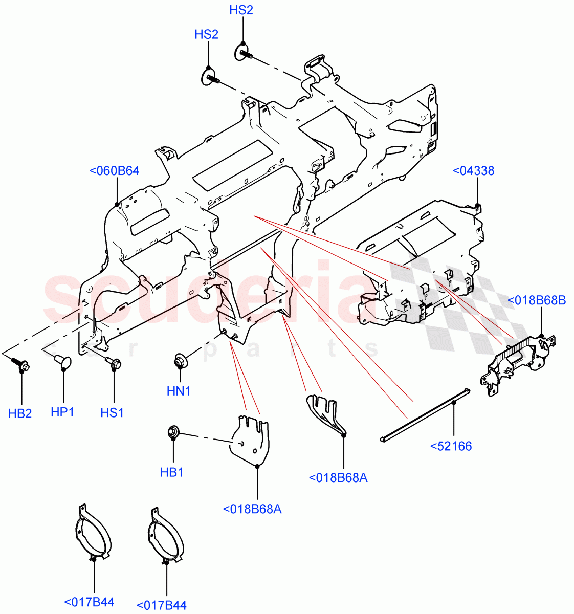 Instrument Panel (Internal Components) (Halewood (UK)) of Land Rover Land Rover Range Rover Evoque (2019+) [2.0 Turbo Diesel AJ21D4]