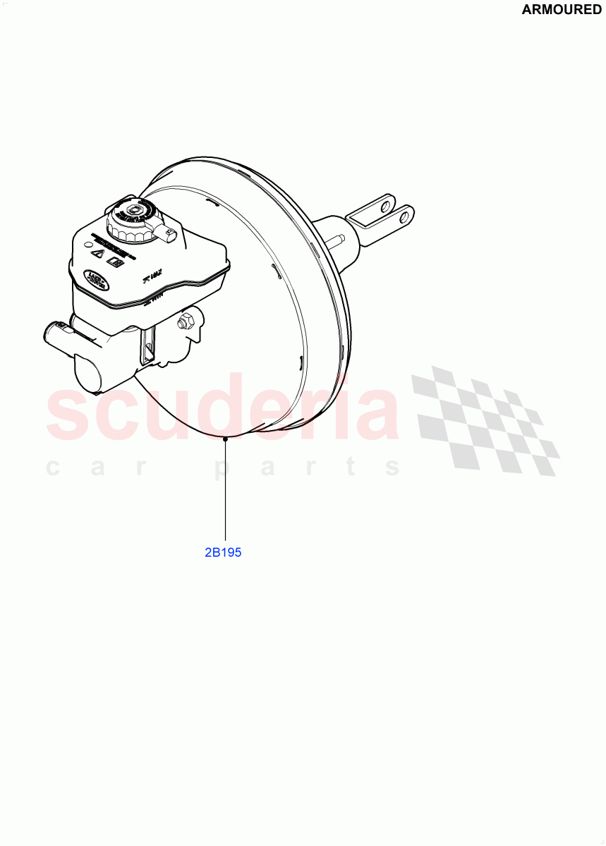 Master Cylinder - Brake System (Armoured) ((V) FROMEA000001) of Land Rover Land Rover Range Rover (2012-2021) [4.4 DOHC Diesel V8 DITC]
