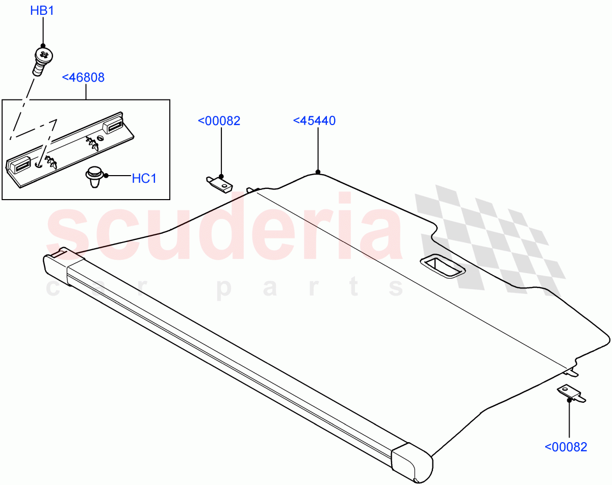 Load Compartment Trim (Package Tray) ((V) FROMAA000001) of Land Rover Land Rover Range Rover Sport (2010-2013) [3.0 Diesel 24V DOHC TC]
