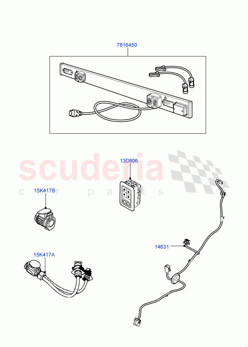 Towing Electrics (Solihull Plant Build, Nitra Plant Build) of Land Rover Land Rover Discovery 5 (2017+) [3.0 DOHC GDI SC V6 Petrol]