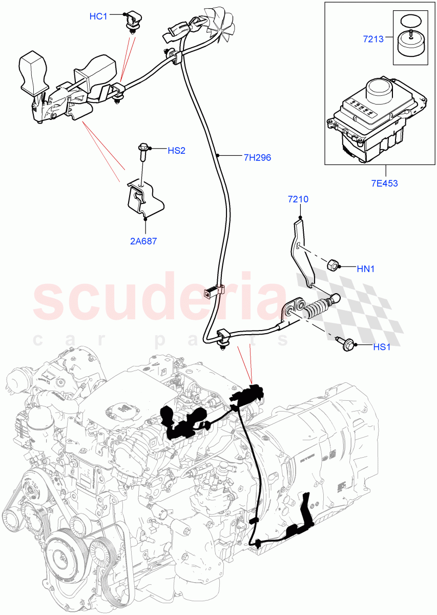 Gear Change-Automatic Transmission (Nitra Plant Build) (3.0 V6 D Gen2 Mono Turbo, 8 Speed Auto Trans ZF 8HP70 4WD, 2.0L I4 DSL HIGH DOHC AJ200, 3.0 V6 D Low MT ROW, 3.0 V6 D Gen2 Twin Turbo) ((V) FROMK2000001) of Land Rover Land Rover Discovery 5 (2017+) [2.0 Turbo Petrol AJ200P]