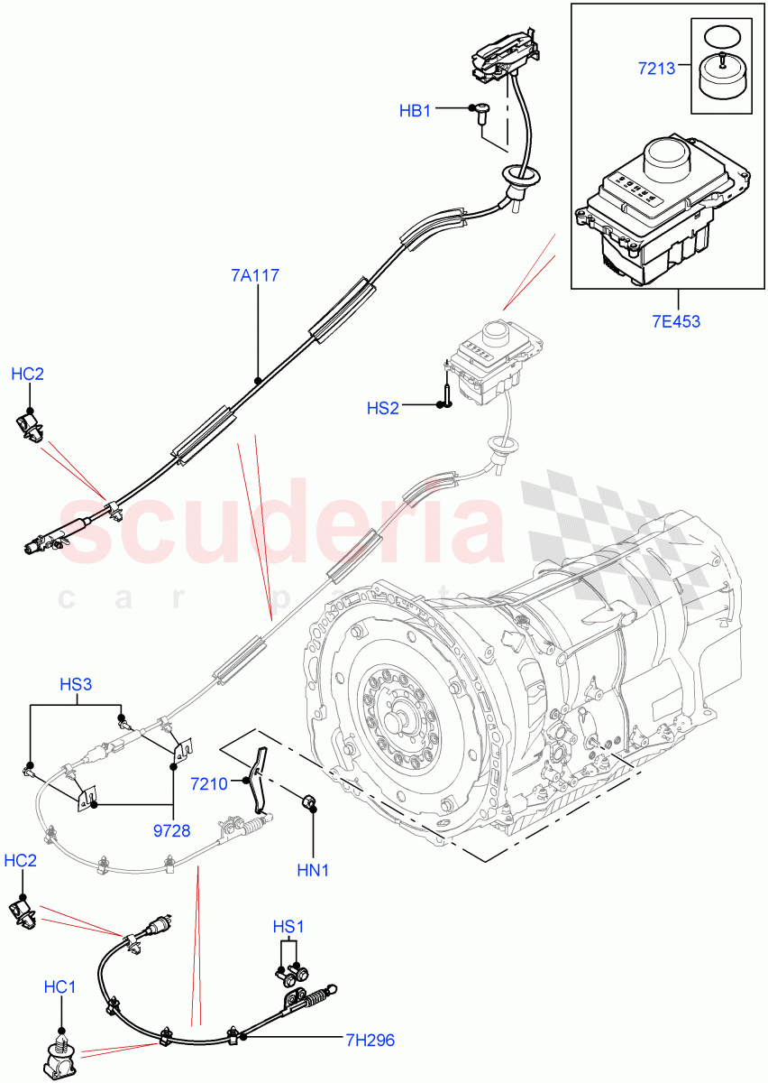 Gear Change-Automatic Transmission (8 Speed Auto Trans ZF 8HP45) ((V) TOGA999999) of Land Rover Land Rover Range Rover (2012-2021) [3.0 I6 Turbo Petrol AJ20P6]