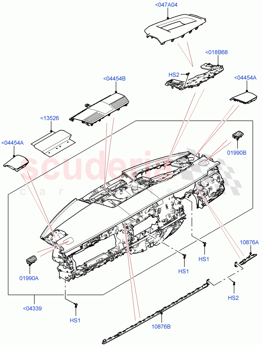 Instrument Panel (External Components, Upper) of Land Rover Land Rover Range Rover (2022+) [3.0 I6 Turbo Petrol AJ20P6]
