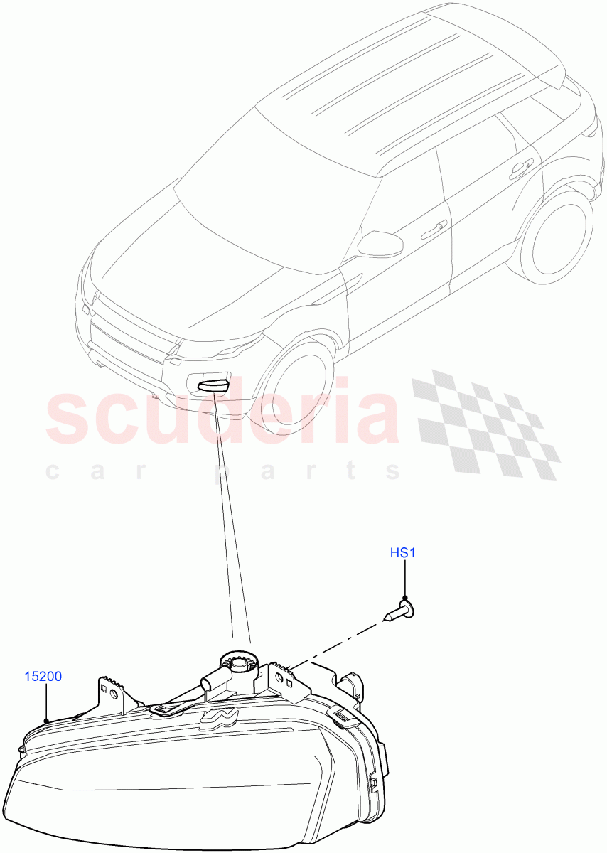 Front Fog Lamps (Changsu (China), With Front Fog Lamps, With Smoked Front Fog Lamps) ((V) FROMEG000001) of Land Rover Land Rover Range Rover Evoque (2012-2018) [2.2 Single Turbo Diesel]