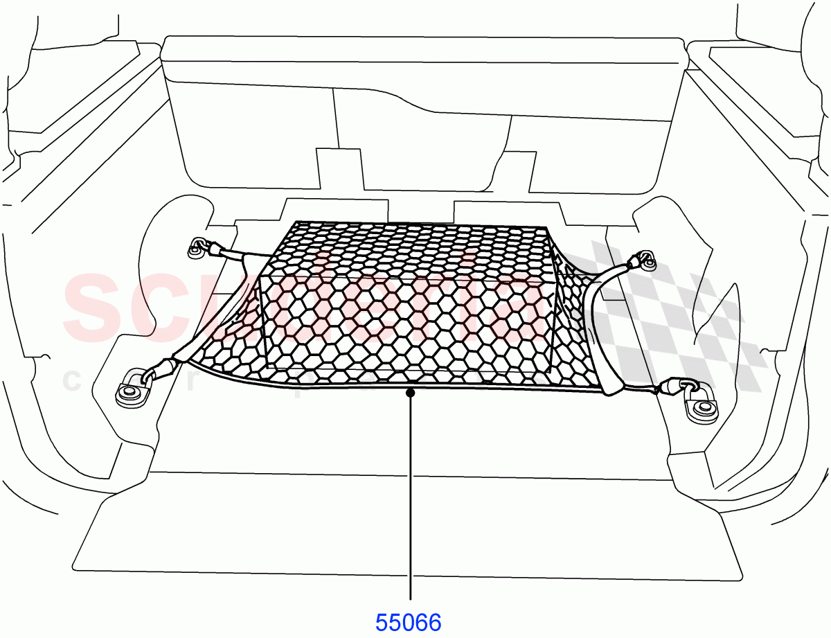 Load Compartment Trim (With Load Retention Net) ((V) FROMAA000001) of Land Rover Land Rover Discovery 4 (2010-2016) [3.0 DOHC GDI SC V6 Petrol]