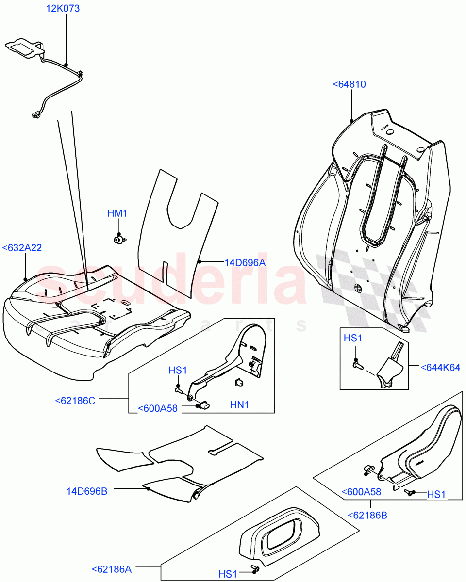 Front Seat Pads/Valances & Heating (Changsu (China), Seat - Standard) ((V) FROMEG000001, (V) TOGG134737) of Land Rover Land Rover Range Rover Evoque (2012-2018) [2.0 Turbo Petrol AJ200P]