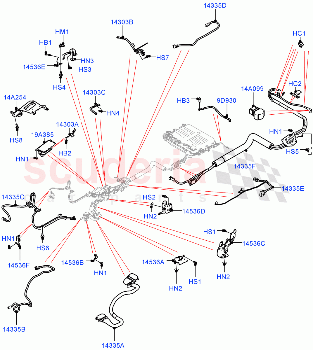 Hybrid Electrical Modules (HV Cables, HV Junction Box) (2.0L AJ200P Hi PHEV) ((V) FROMJA000001) of Land Rover Land Rover Range Rover (2012-2021) [5.0 OHC SGDI NA V8 Petrol]