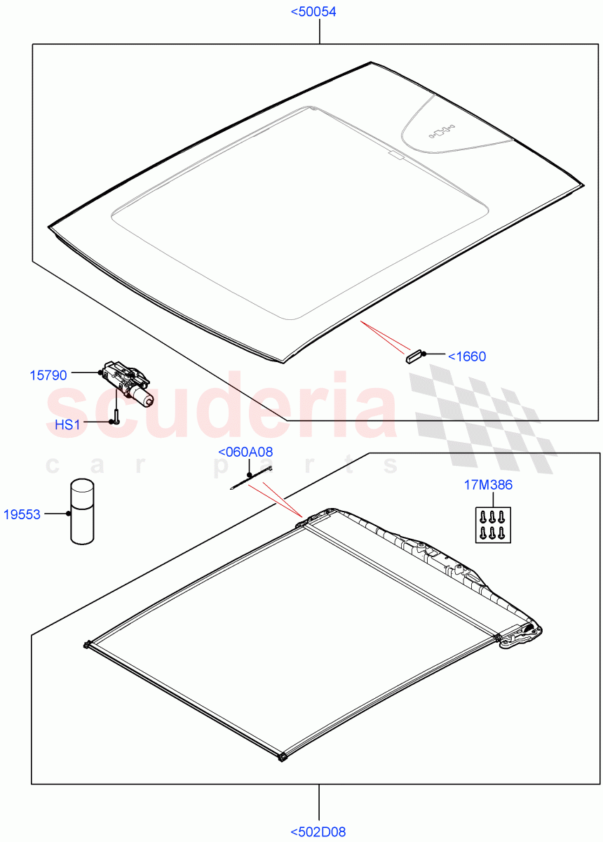 Panoramic Glass Roof (With Roof Conversion-Panorama Roof, Changsu (China)) of Land Rover Land Rover Range Rover Evoque (2019+) [2.0 Turbo Diesel]