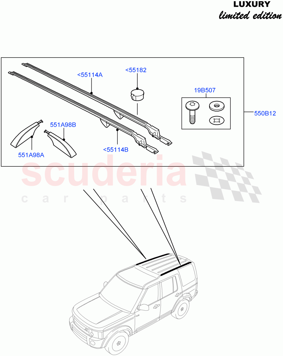 Roof Rack Systems ((V) FROMCA000001) of Land Rover Land Rover Discovery 4 (2010-2016) [5.0 OHC SGDI NA V8 Petrol]