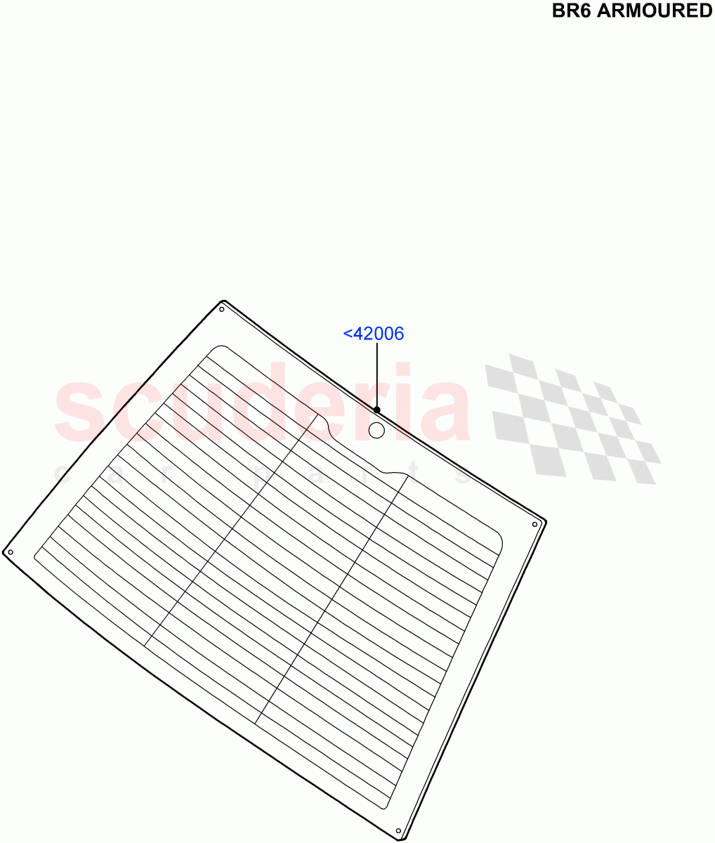 Back Window Glass (With B6 Level Armouring) ((V) FROMAA000001) of Land Rover Land Rover Range Rover (2010-2012) [4.4 DOHC Diesel V8 DITC]