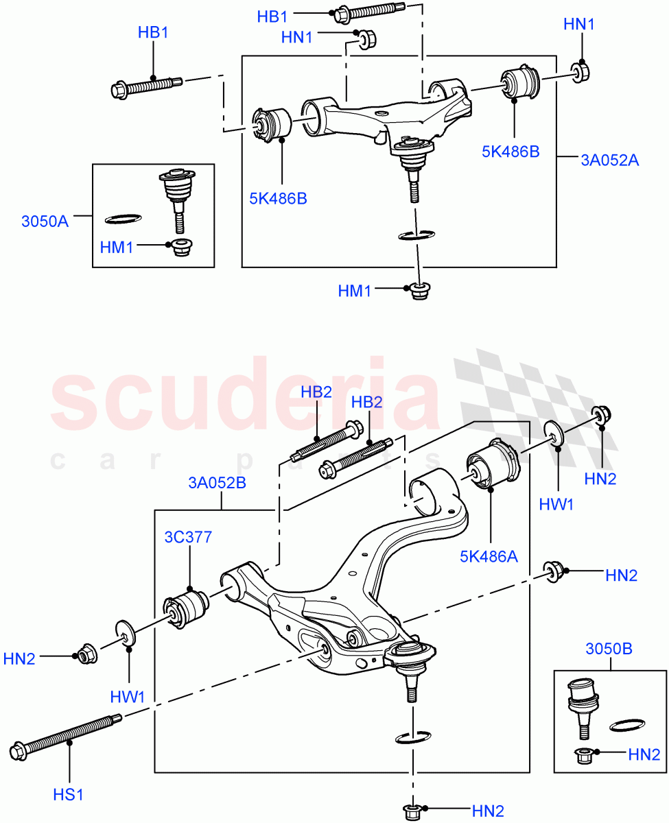 Front Susp.Arms/Stabilizer/X-Member (Front Upper And Lower Arms) ((V) FROMAA000001) of Land Rover Land Rover Discovery 4 (2010-2016) [3.0 Diesel 24V DOHC TC]