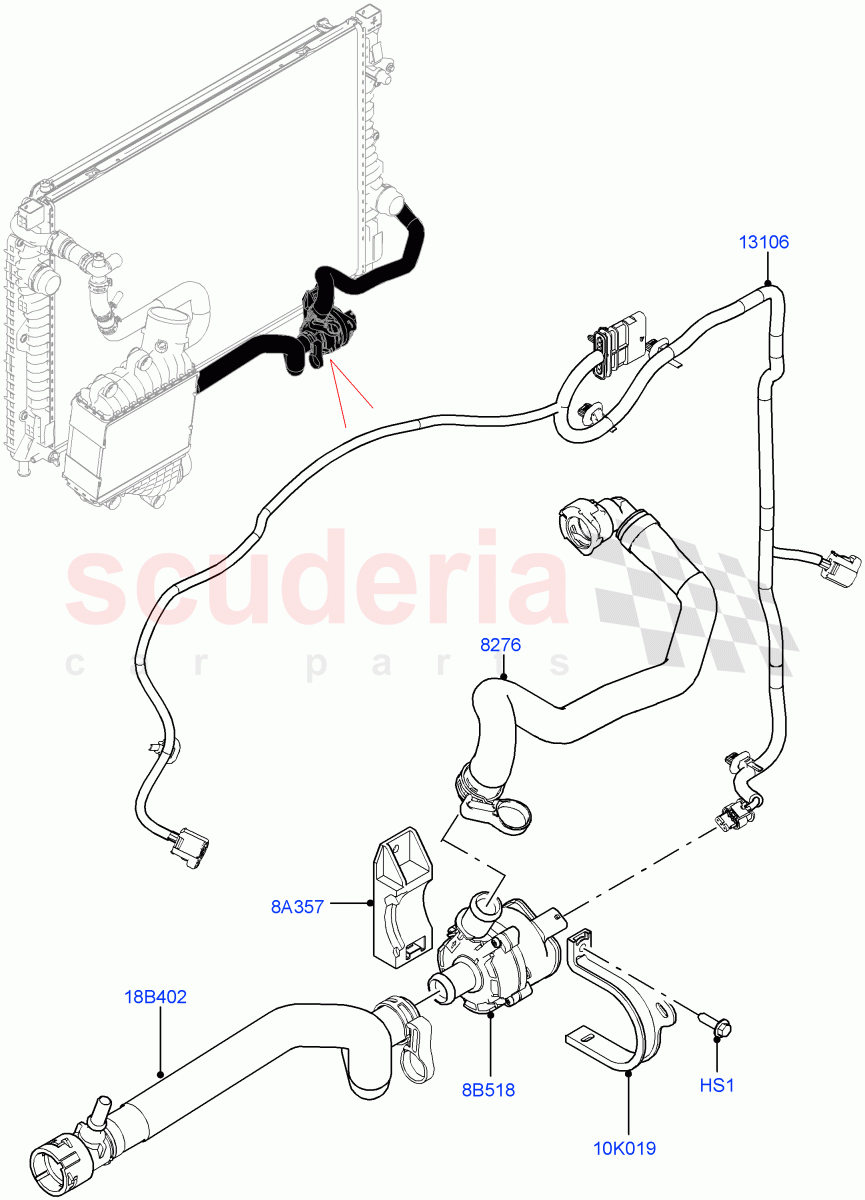 Water Pump (Auxiliary Unit) (2.0L AJ21D4 Diesel Mid, Halewood (UK)) ((V) FROMMH000001) of Land Rover Land Rover Range Rover Evoque (2019+) [2.0 Turbo Diesel AJ21D4]