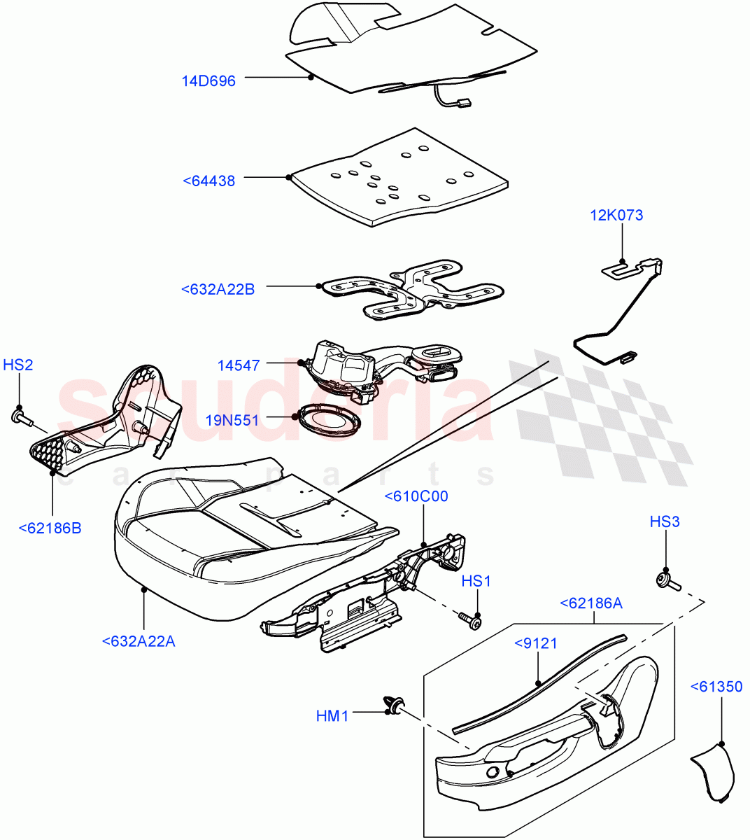 Front Seat Pads/Valances & Heating (For Seat Cushion) ((V) FROMAA000001) of Land Rover Land Rover Range Rover (2010-2012) [5.0 OHC SGDI SC V8 Petrol]