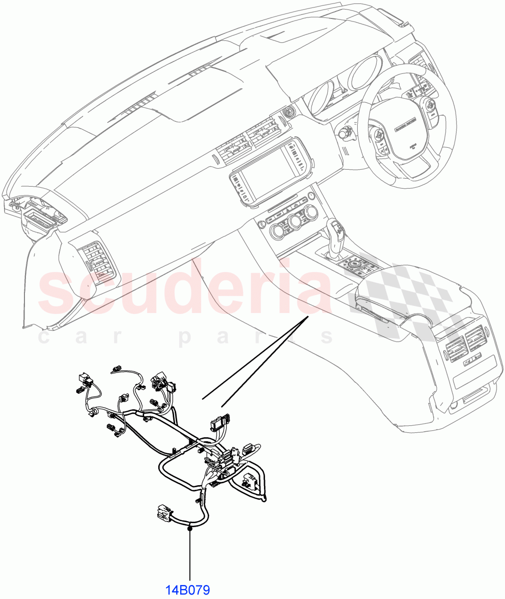 Electrical Wiring - Engine And Dash (Console) ((V) TOHA999999) of Land Rover Land Rover Range Rover Sport (2014+) [3.0 I6 Turbo Diesel AJ20D6]