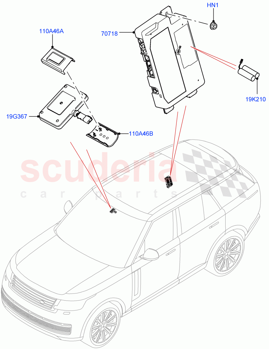 Telematics (Telematics Control Unit) of Land Rover Land Rover Range Rover (2022+) [3.0 I6 Turbo Diesel AJ20D6]