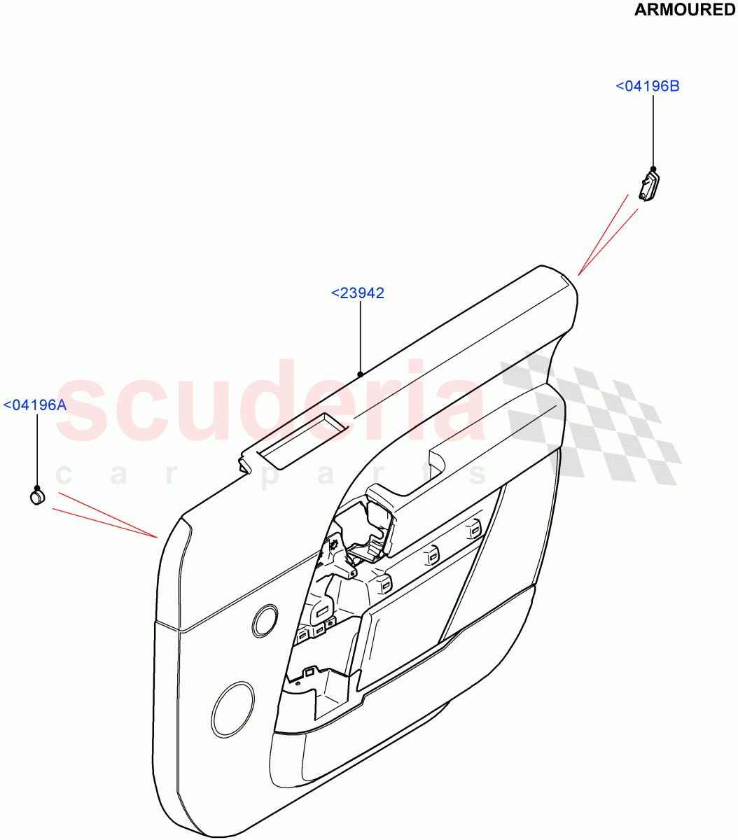 Front Door Trim Panels (Armoured) ((V) FROMEA000001) of Land Rover Land Rover Range Rover (2012-2021) [4.4 DOHC Diesel V8 DITC]