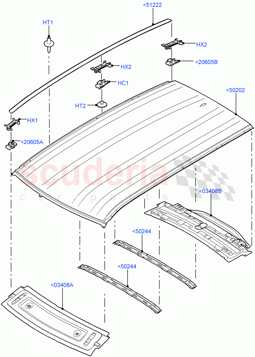 Roof - Sheet Metal (Less Panorama Roof, Itatiaia (Brazil)) ((V) FROMGT000001) of Land Rover Land Rover Discovery Sport (2015+) [1.5 I3 Turbo Petrol AJ20P3]