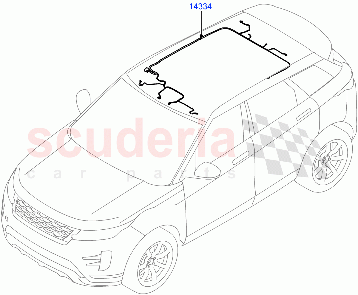 Electrical Wiring - Body And Rear (Roof) (Changsu (China)) of Land Rover Land Rover Range Rover Evoque (2019+) [1.5 I3 Turbo Petrol AJ20P3]