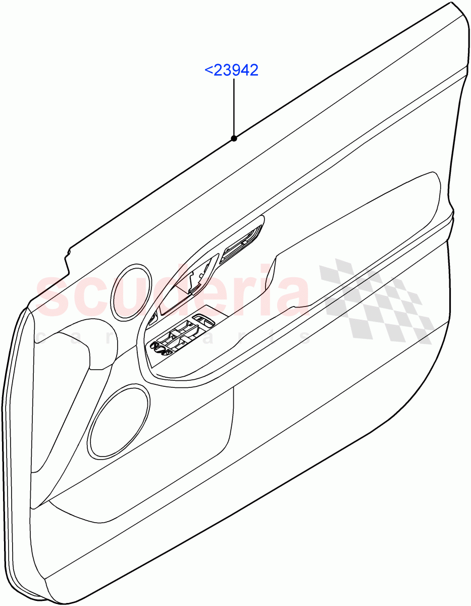 Front Door Trim Panels (2 Door Convertible, Halewood (UK)) ((V) FROMGH000001) of Land Rover Land Rover Range Rover Evoque (2012-2018) [2.0 Turbo Diesel]