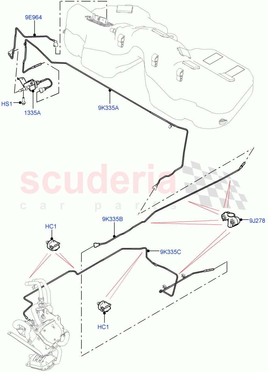 Auxiliary Fuel Fired Pre-Heater (Heater Fuel Supply) (2.0L AJ21D4 Diesel Mid, Fuel Heater W/Pk Heat With Remote, 2.0L I4 Mid DOHC AJ200 Petrol) ((V) FROMMA000001) of Land Rover Land Rover Range Rover Velar (2017+) [2.0 Turbo Diesel AJ21D4]