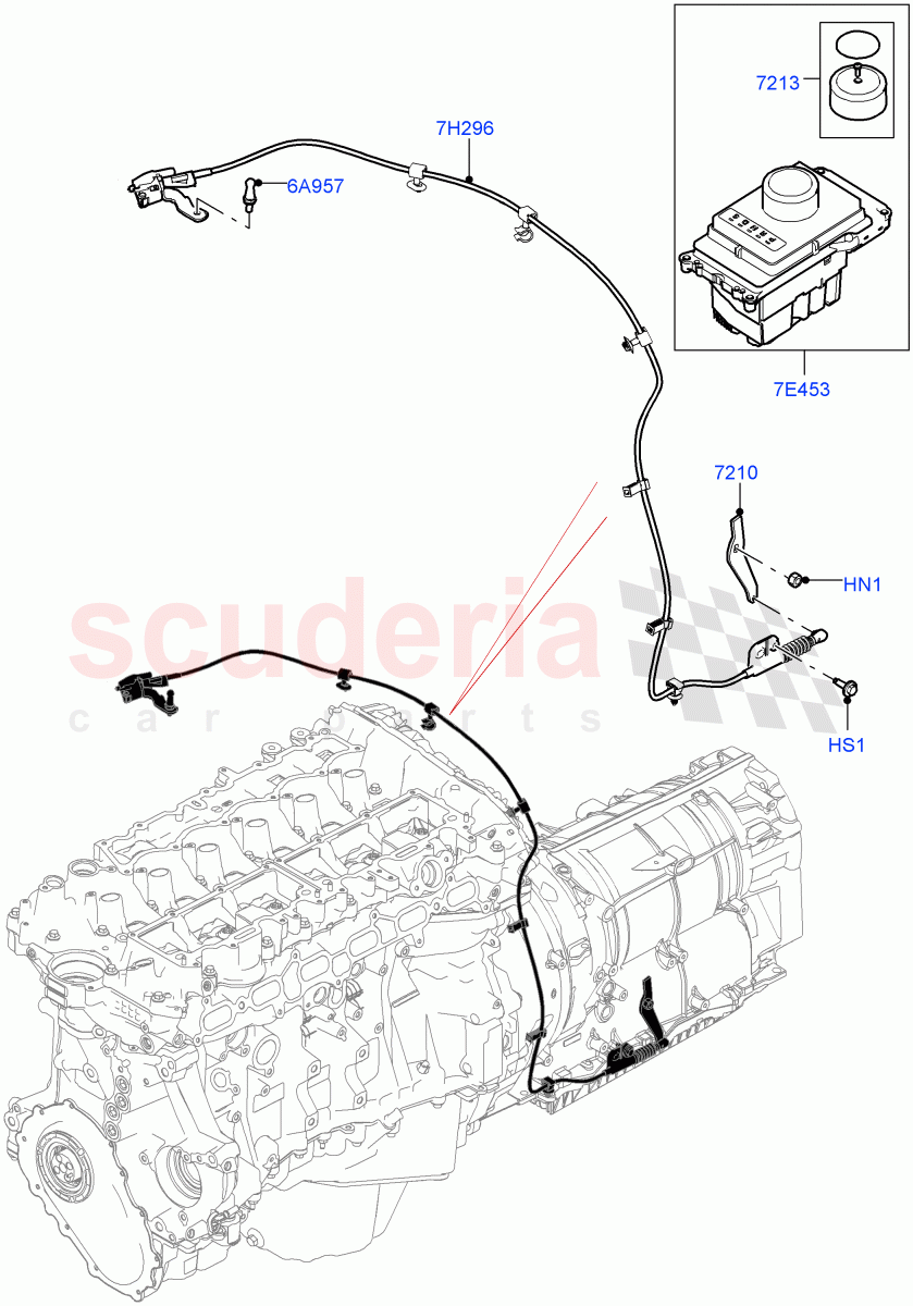 Gear Change-Automatic Transmission (3.0L AJ20P6 Petrol High, 8 Speed Auto Trans ZF 8HP76) ((V) FROMKA000001) of Land Rover Land Rover Range Rover (2012-2021) [3.0 Diesel 24V DOHC TC]