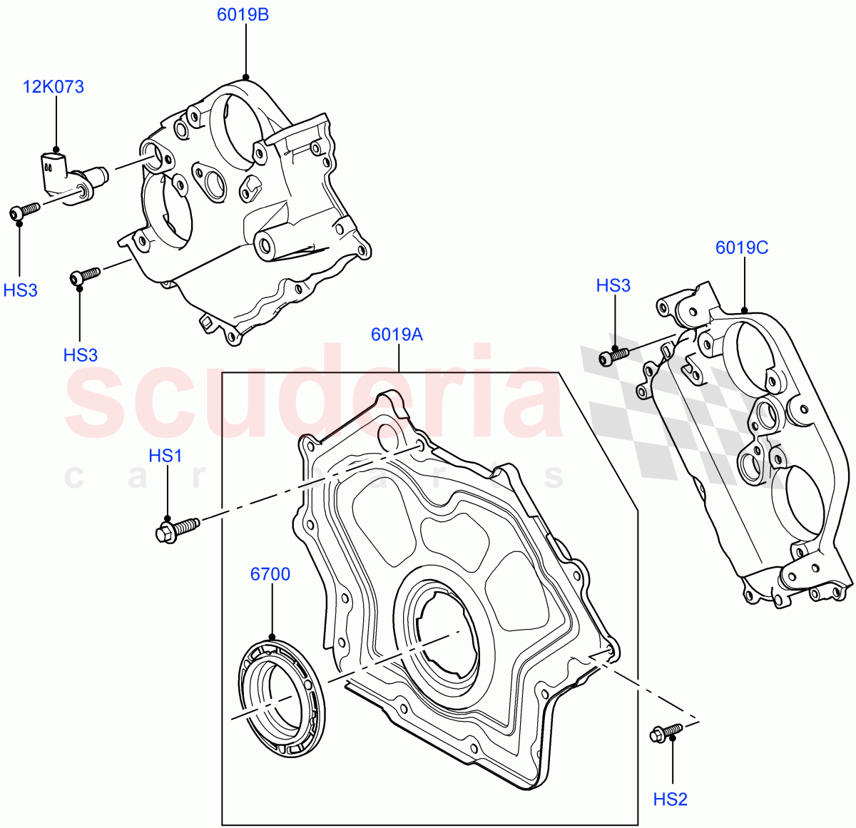 Timing Gear Covers (5.0L OHC SGDI NA V8 Petrol - AJ133) ((V) FROMAA000001) of Land Rover Land Rover Range Rover (2010-2012) [5.0 OHC SGDI NA V8 Petrol]