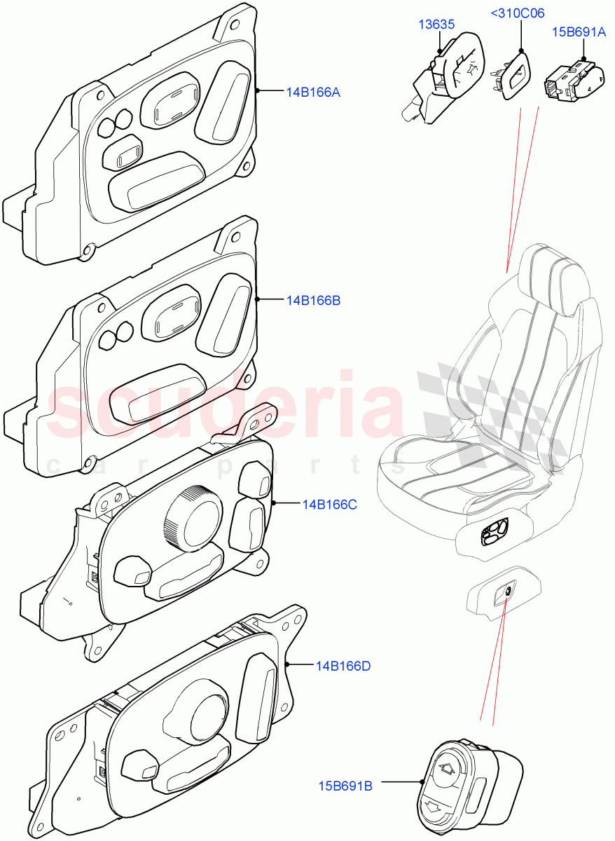 Switches (Front Seats) of Land Rover Land Rover Range Rover Sport (2014+) [3.0 Diesel 24V DOHC TC]