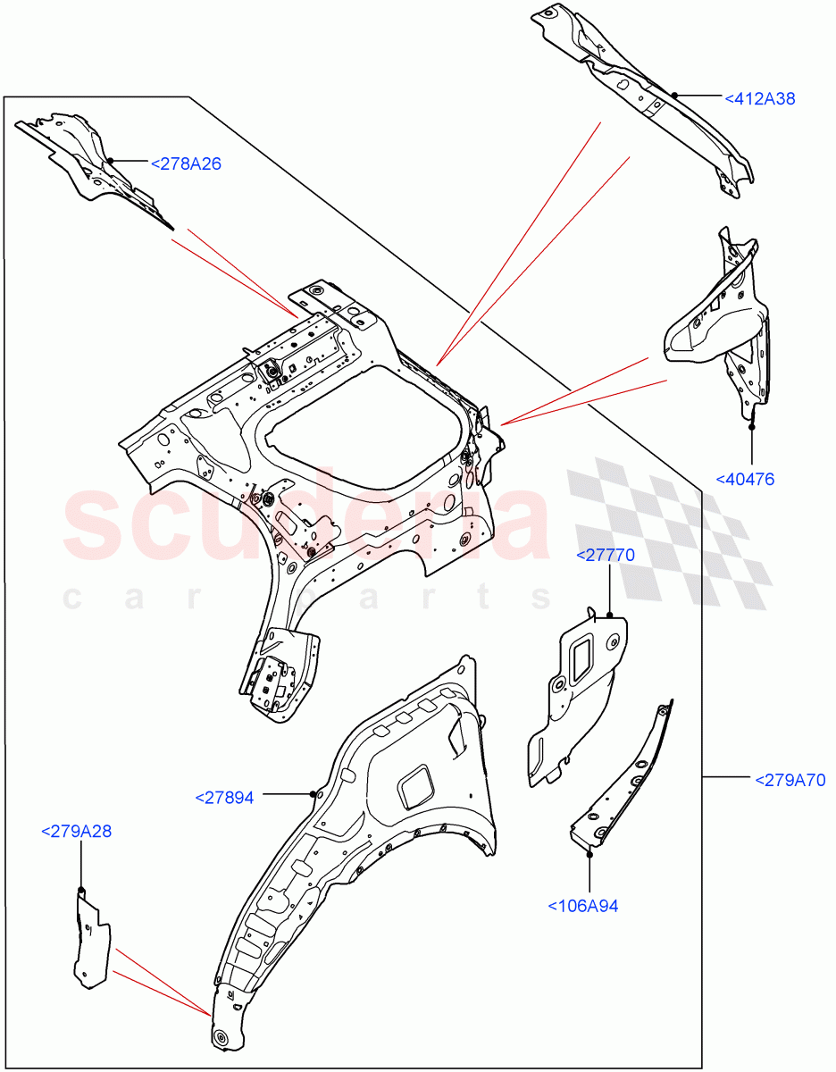 Side Panels - Inner (Middle - Rear, Inner - Front, Nitra Plant Build) ((V) FROMK2000001) of Land Rover Land Rover Discovery 5 (2017+) [2.0 Turbo Petrol AJ200P]