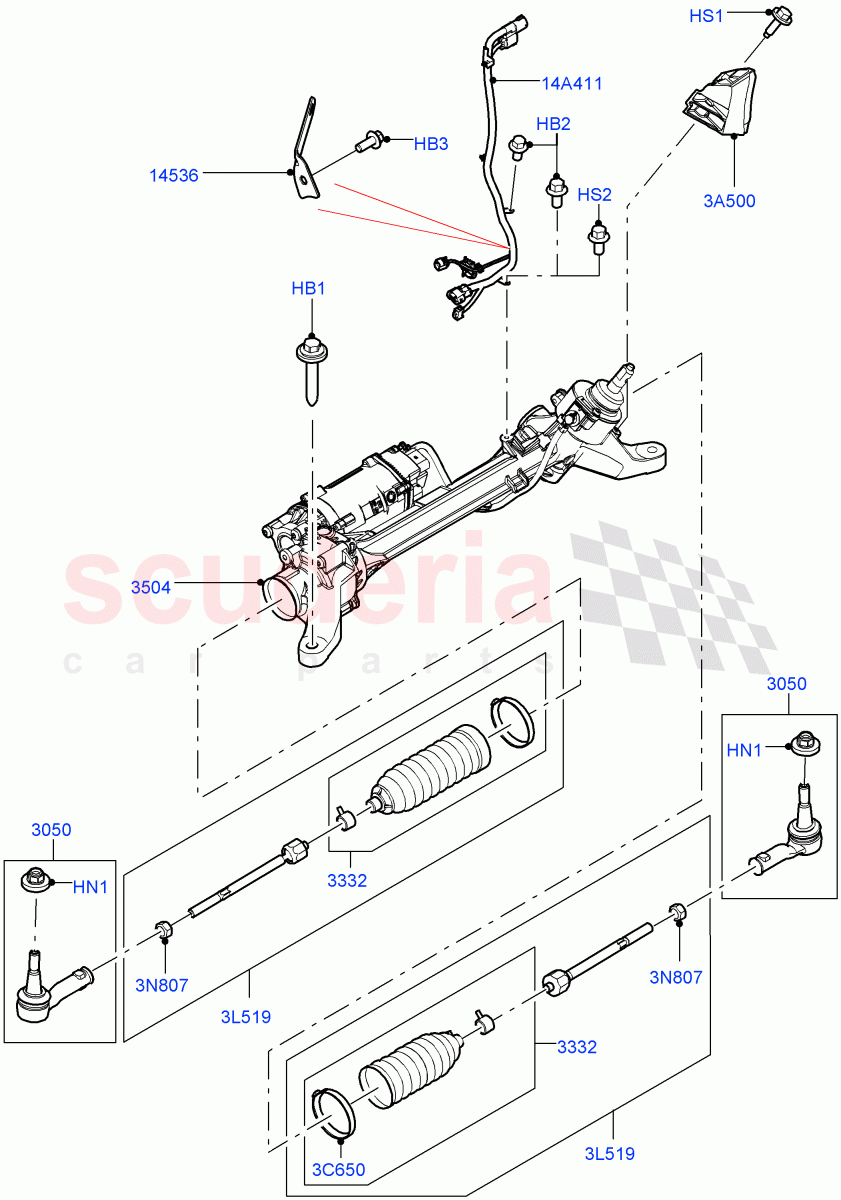 Steering Gear of Land Rover Land Rover Range Rover Sport (2014+) [3.0 I6 Turbo Petrol AJ20P6]