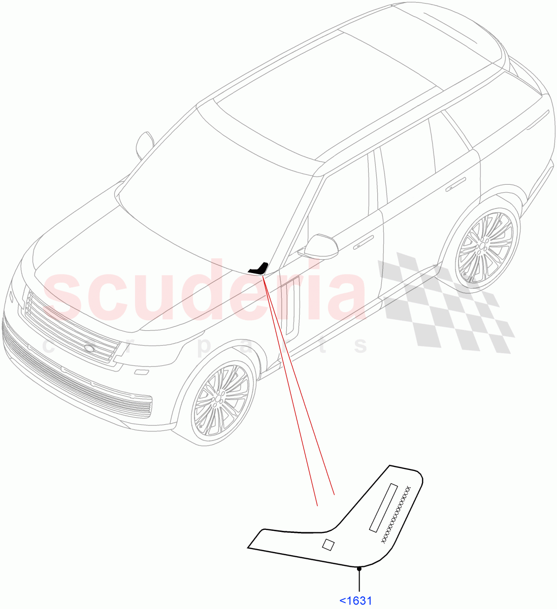 Labels (Windscreen) of Land Rover Land Rover Range Rover (2022+) [3.0 I6 Turbo Diesel AJ20D6]