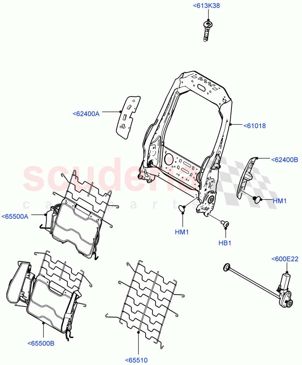 Front Seat Back (Changsu (China)) of Land Rover Land Rover Range Rover Evoque (2019+) [2.0 Turbo Diesel]