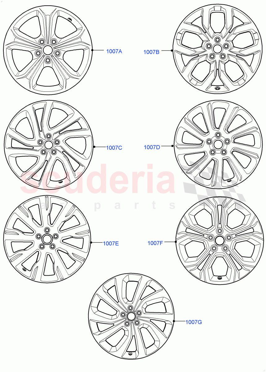 Wheels (Itatiaia (Brazil)) ((V) FROMGT000001) of Land Rover Land Rover Discovery Sport (2015+) [2.0 Turbo Diesel AJ21D4]