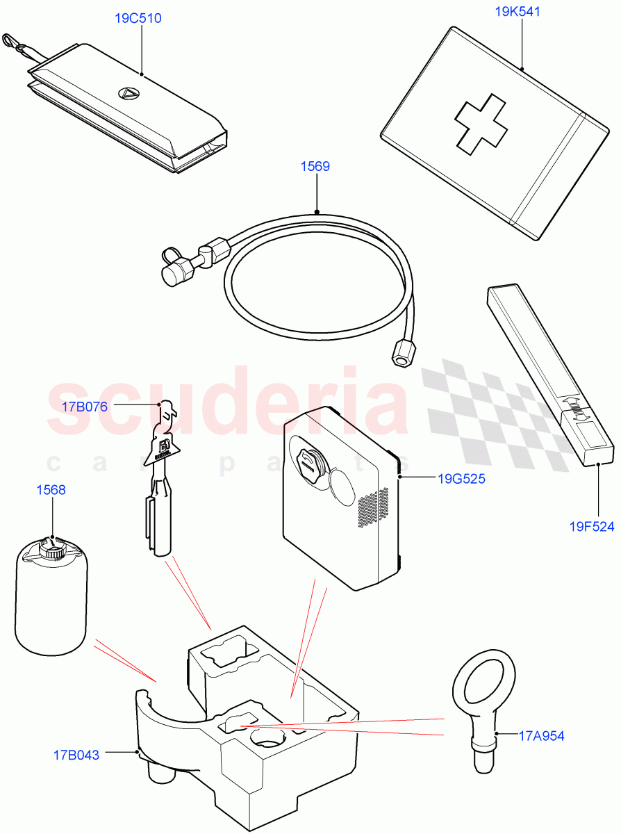 Emergency And Safety Equipment (Factory Fitted, Solihull Plant Build) ((V) FROMHA000001) of Land Rover Land Rover Discovery 5 (2017+) [3.0 DOHC GDI SC V6 Petrol]