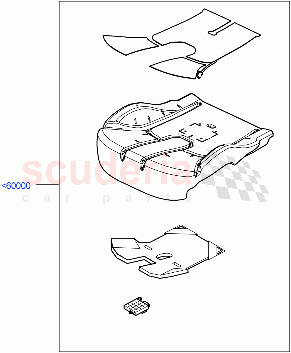 Front Seat Base (For North America Only, Sensors) ((+) "CDN/MEX/USA") of Land Rover Land Rover Defender (2020+) [5.0 OHC SGDI SC V8 Petrol]