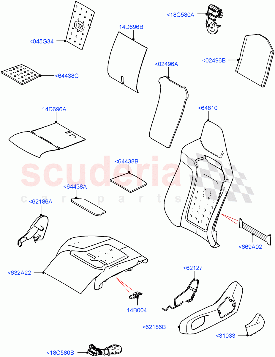 Front Seat Pads/Valances & Heating (SVR Version, Drivers Seat - Sports, SVR) ((V) FROMJA000001) of Land Rover Land Rover Range Rover Sport (2014+) [2.0 Turbo Petrol AJ200P]