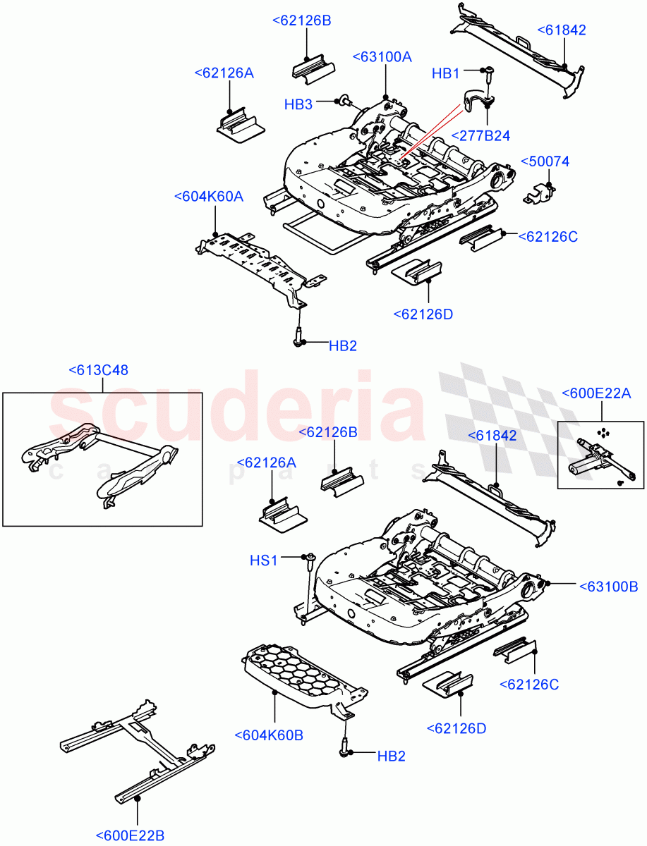 Front Seat Base (Standard Wheelbase) of Land Rover Land Rover Defender (2020+) [3.0 I6 Turbo Petrol AJ20P6]