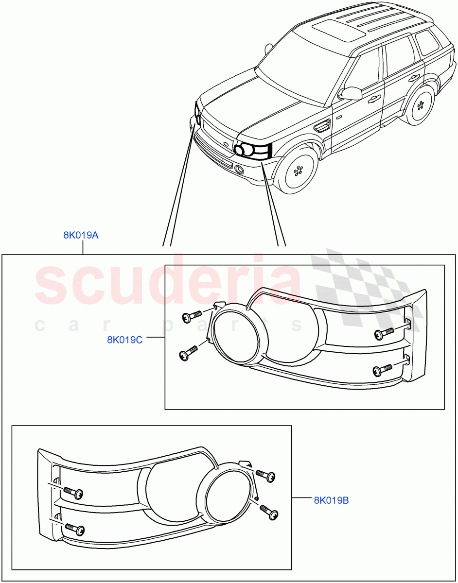Body Dress Up Kits - Front (Accessory) of Land Rover Land Rover Range Rover Sport (2005-2009) [4.2 Petrol V8 Supercharged]