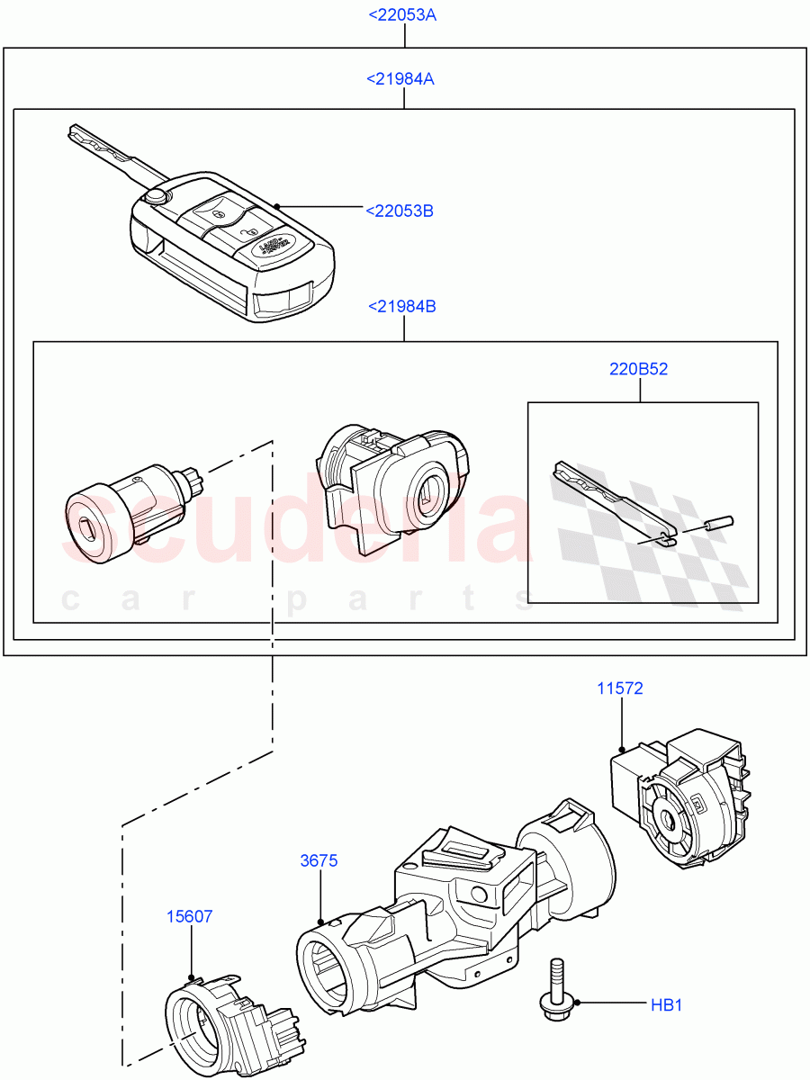 Vehicle Lock Sets And Repair Kits ((V) TO9A999999) of Land Rover Land Rover Range Rover Sport (2005-2009) [4.4 AJ Petrol V8]
