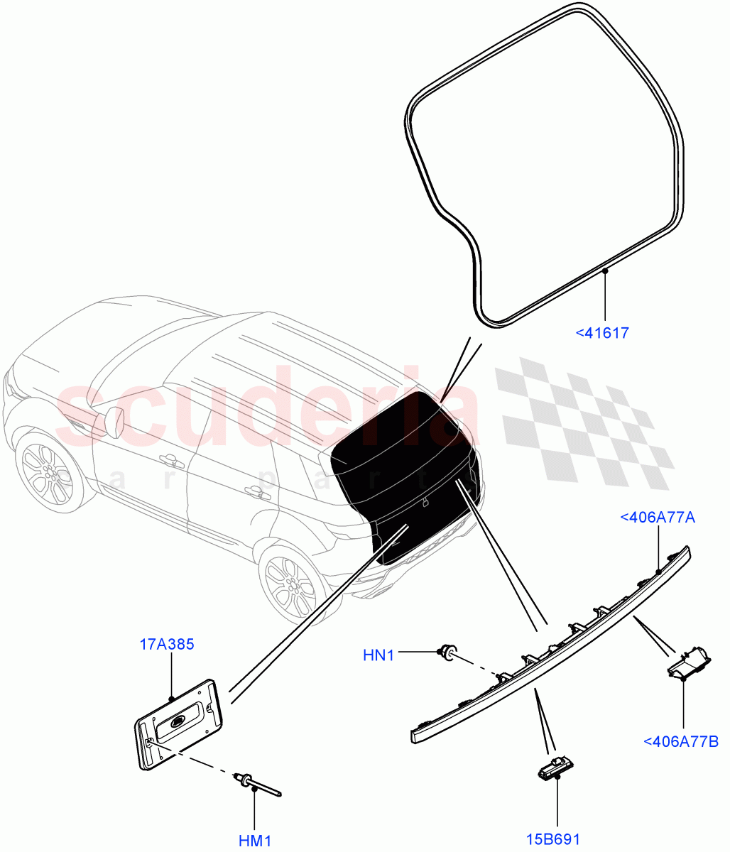 Luggage Compartment Door (Weatherstrips And Seals) (Changsu (China)) ((V) FROMEG000001) of Land Rover Land Rover Range Rover Evoque (2012-2018) [2.2 Single Turbo Diesel]