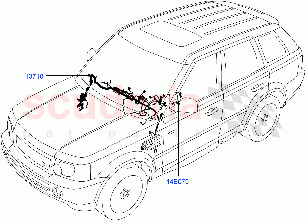 Electrical Wiring - Engine And Dash (Facia And Console) ((V) FROM9A000001, (V) TO9A999999) of Land Rover Land Rover Range Rover Sport (2005-2009) [3.6 V8 32V DOHC EFI Diesel]