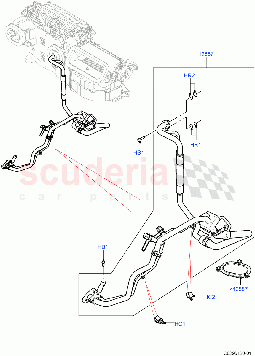 Air Conditioning Condensr/Compressr (With Front Comfort Air Con (IHKA), Electric Engine Battery-MHEV, With Air Conditioning - Front/Rear) ((V) FROMKA000001) of Land Rover Land Rover Range Rover Sport (2014+) [3.0 I6 Turbo Diesel AJ20D6]